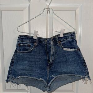 Abercrombie & Fitch Dark Blue Jean Shorts